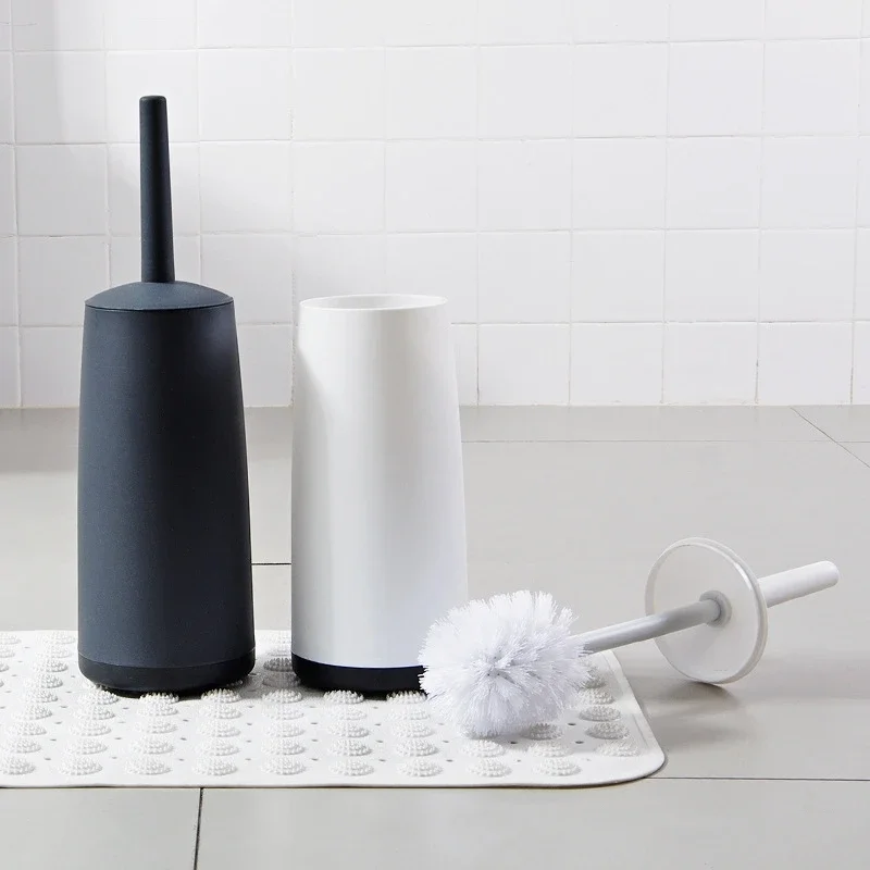 Dlhá rukoväť toaletná kefa so stojacim držiakom, kefou na čistenie toalety proti splash pre WC, Barthroom Accessories