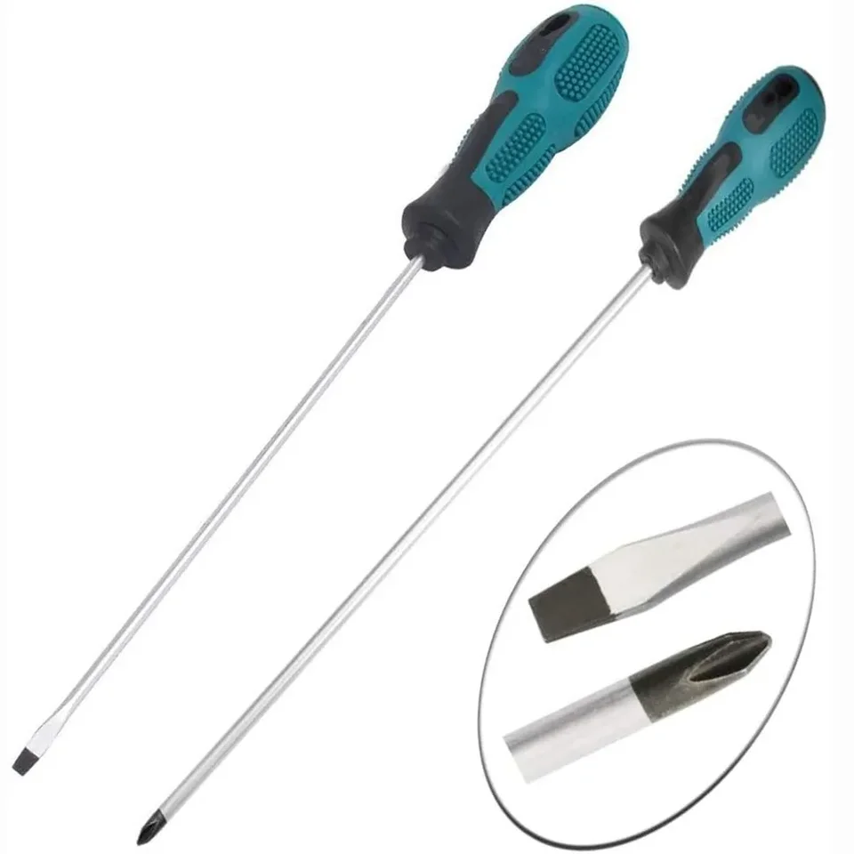 Dlhá štrbina Phillips Screwdriver Gumov rukoväť Magnetický skrutkovač Inštalácia a opravárenstvo demontáže