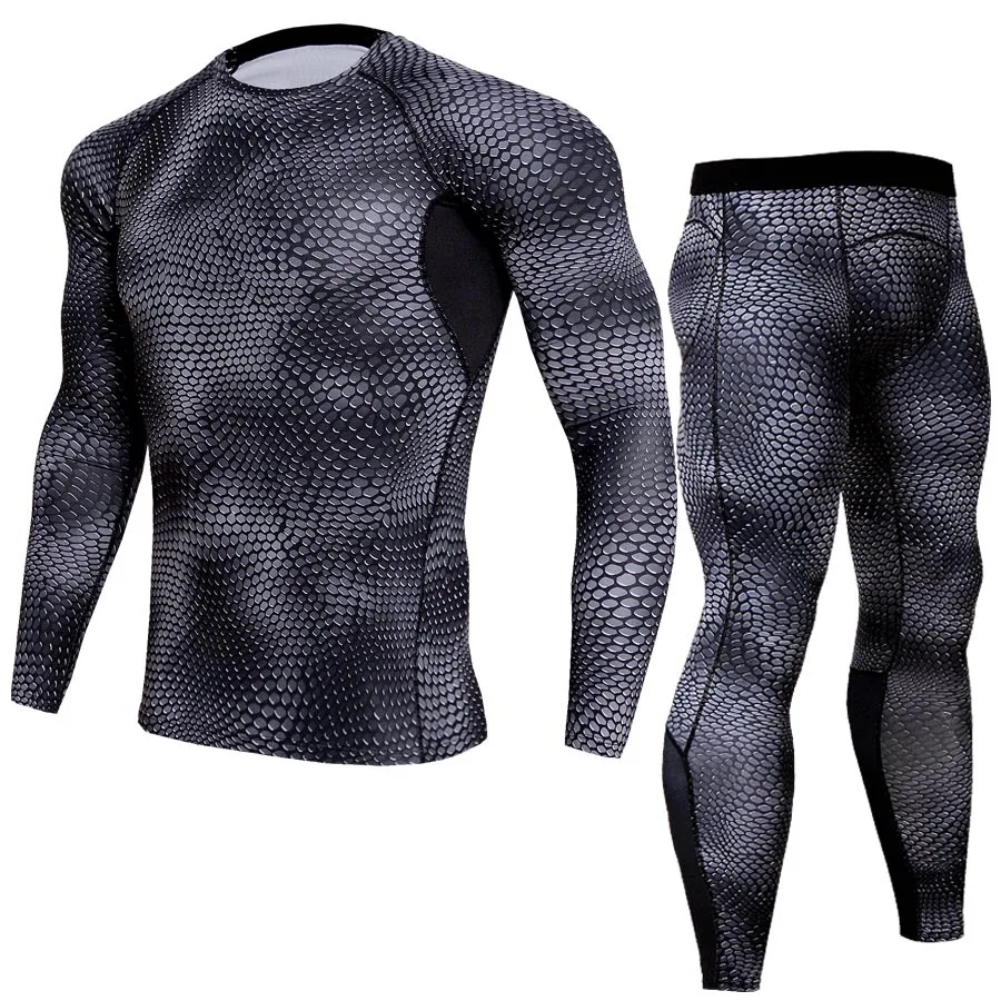 Dlhý rukáv MMA Rashguard Sport Suck Suck Texture Muay Thai Tir Tirk Compression Pants Priedušné výcvikové boxy Športové súpravy