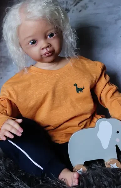 DLS 32 '' Reborn Baby Meili Prispôsobené vyrobené z ručne zakorenených vlasov maľovaných súpravy DIY Part