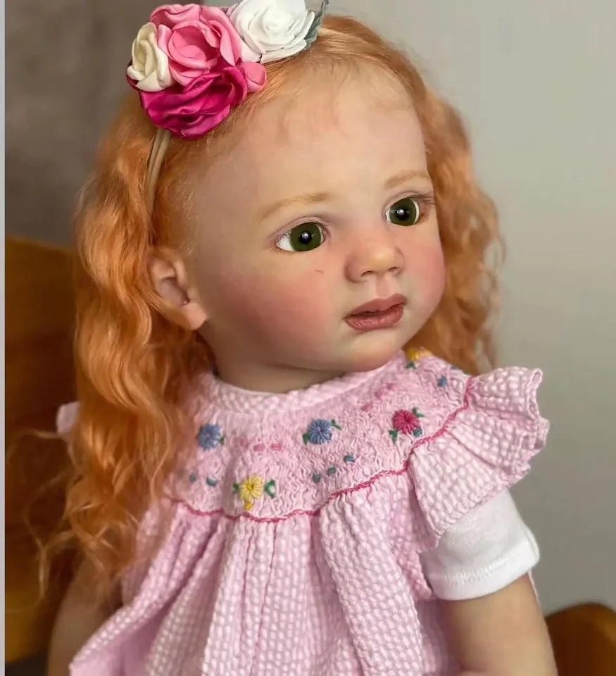DLS Prispôsobené obmedzené napájanie 25 palcov Reborn Baby fritzi 2Verzie s vlasmi natretými súprava DIY diel s látkovým telom