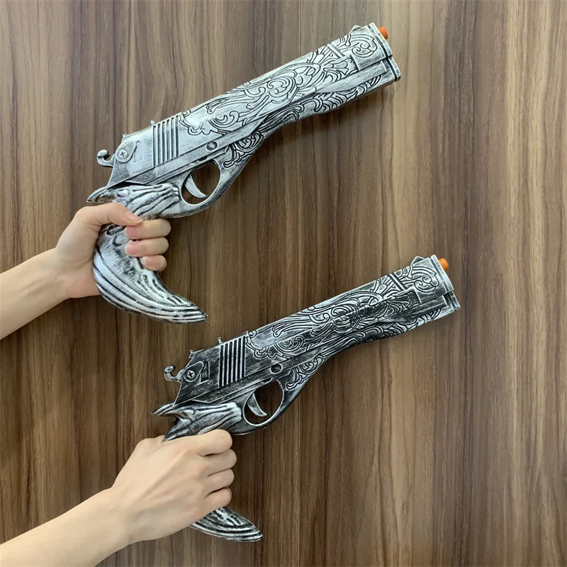 DMC Dante Gun aktualizovaná ver. Ebony Ivory White Revolvers Weapon Double Guns 1: 1 Cosplay roly Model Darček
