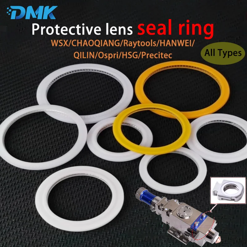 DMK laserový tesniaci prsteň Všetky veľkosti pre ochrannú šošovku pre Qilin Chaoqiang SUP Hanwei Raytools RELER Laser Cutting/Čistiaca hlava
