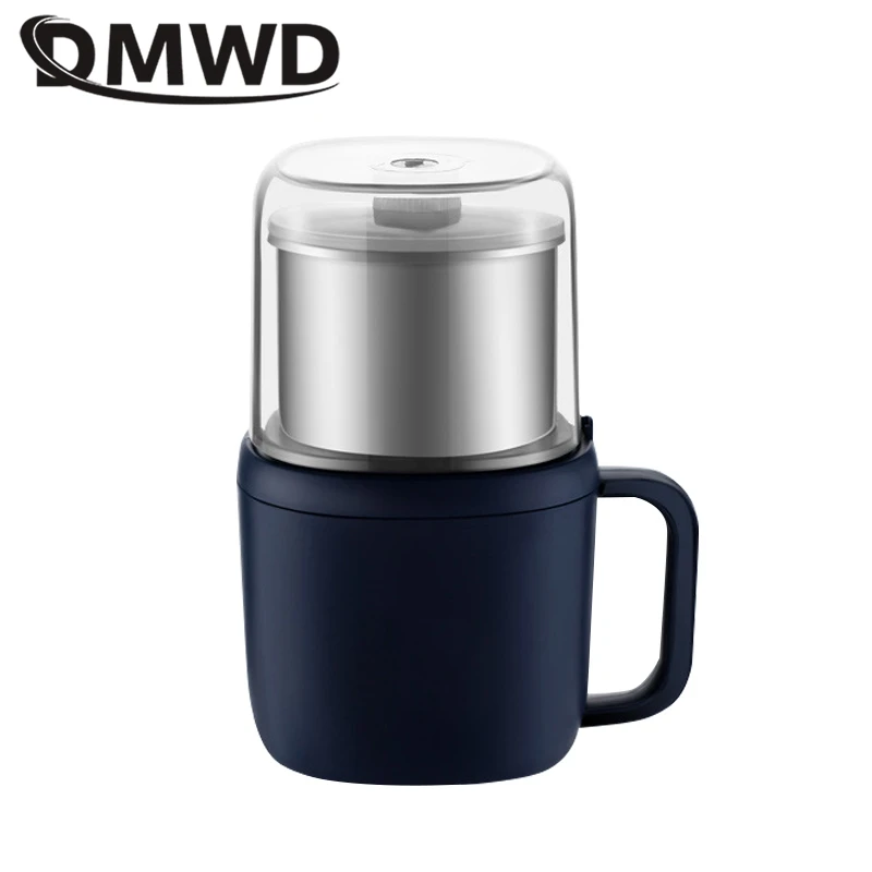 DMWD 350W Domácnosť Elektrická kávová mlynina zrno brúsky práškový výrobca práškového výrobcu chilli Crusher korenie mlynské bylinky Cutter 220V