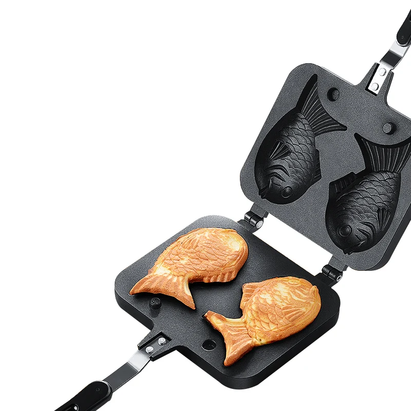 DMWD chobotnica horiace ryby Model Model Neprepočet Waffle Waffle Maker 2 Folmy Domáca kuchyňa DIY Cake Dezert Panva Panva iba plyn