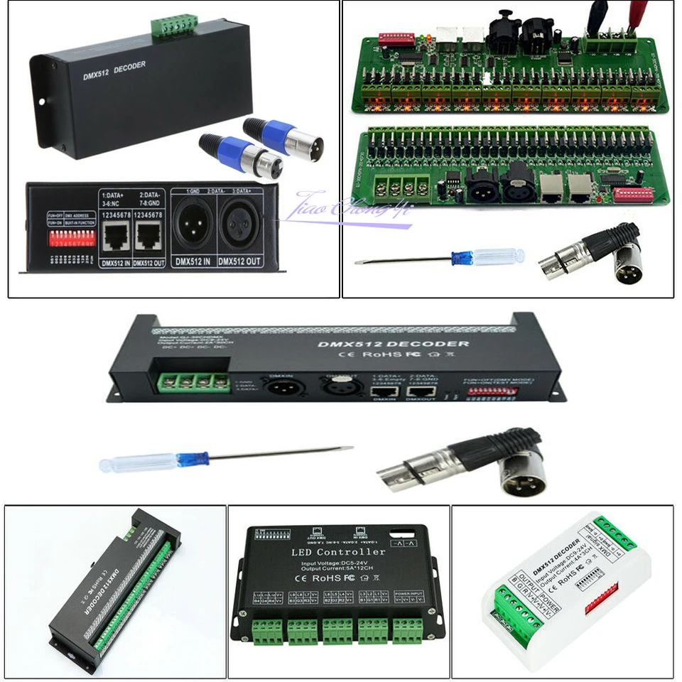 DMX512 3/4/6/12/30CH 30 kanál RGB RGBW LED radič DMX DICODER Driver Drivmer pre 5050 RGB RGBWW LED pásik LED