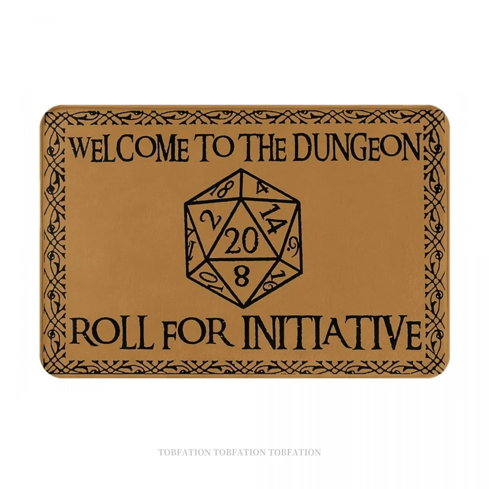 DND Game Bedroom MAT Vitajte v Dungeons Roll pre iniciatívu rohožku flanel koberec vstupný koberec Dvere Domovod