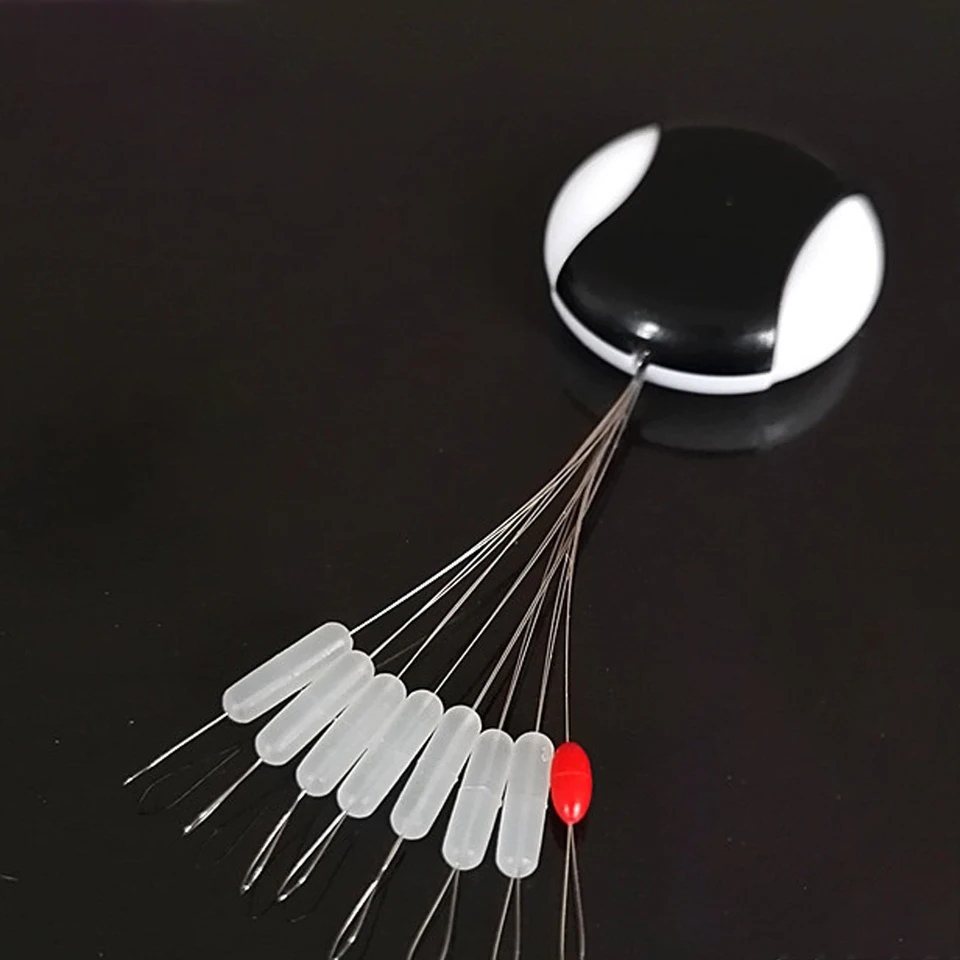 DNDYUJU 80ks/10set gumové vesmírne fazuľové povolanie Rybolov Float odolnosť proti vlákne rybárske linky Rybársky konektor konektor