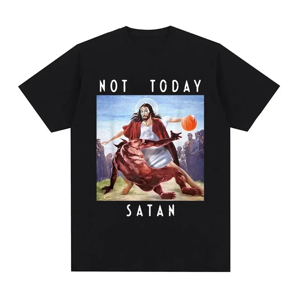 Dnes satan Ježiš vs Satan v tričku Harajuku Príležitostné tričko Pánske dámske módne tričká Streetwear