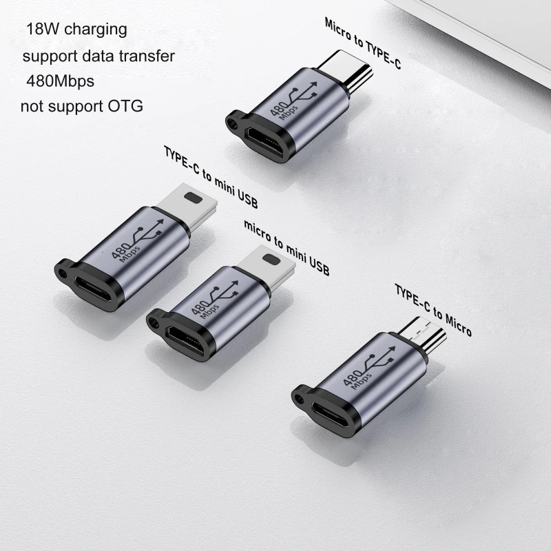 do micro USB Mini USB adaptér typu C samice pre konvertor Micro USB muž
