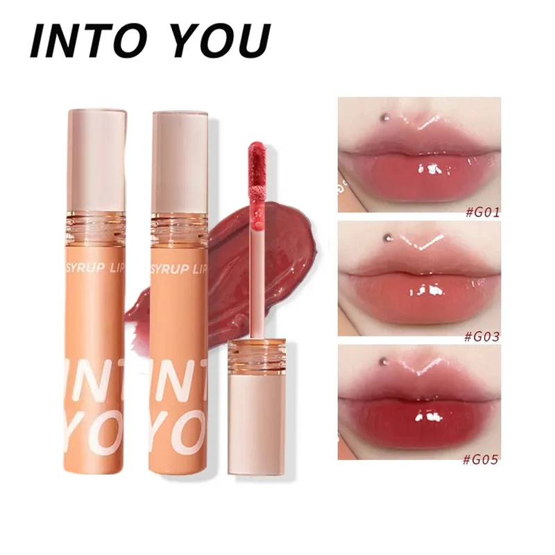 Do vás sirup lesklý pery tekutý rúž Leskry lesklý pery kozmetický kozmetický balzam na pery pierok odtieň lesklý rúžový make -up
