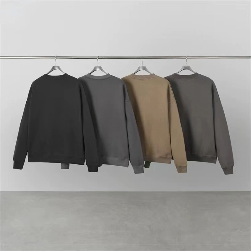 Dobrej kvality sezóna 6 solídne farebné mikiny Crewneck Kanye High Street Men Žen Žena Príležitostný pár Plyšové pullover mikiny