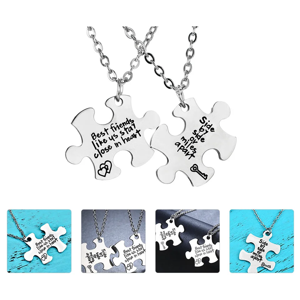Dobrá sestra náhrdelníka priateľstvo Puzzle, ktoré zodpovedajú šišiacim náhrdelníkom titánovej ocele najlepšie