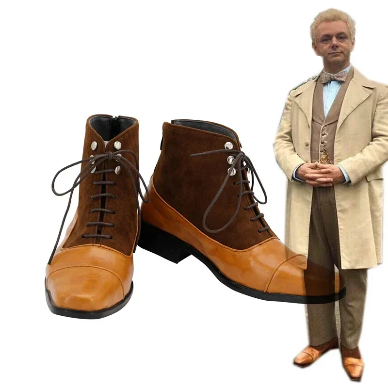 Dobré znamenia azirafale cosplay topánky Angel Aziraphale topánky topánky fantázia Kostým doplnky Halloween rekvizity