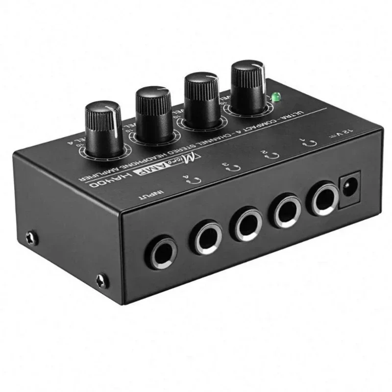 Dobrý zosilňovač pre slúchadlá Ultra Compact Stereo Zosilňovač zosilňovača Audio zosilňovač HA400 4 kanálový monitor pre slúchadlá Mini zosilňovač