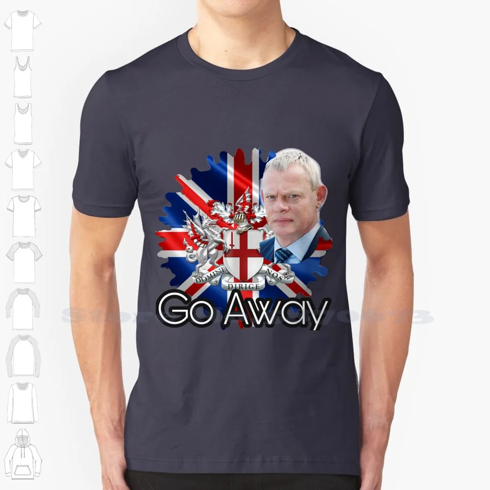 Doc Martin Go Away módne vintage tričko T košele Doc Martin Doc UK TV TV seriály Cornwall Martin Clunes Dr Ellingham