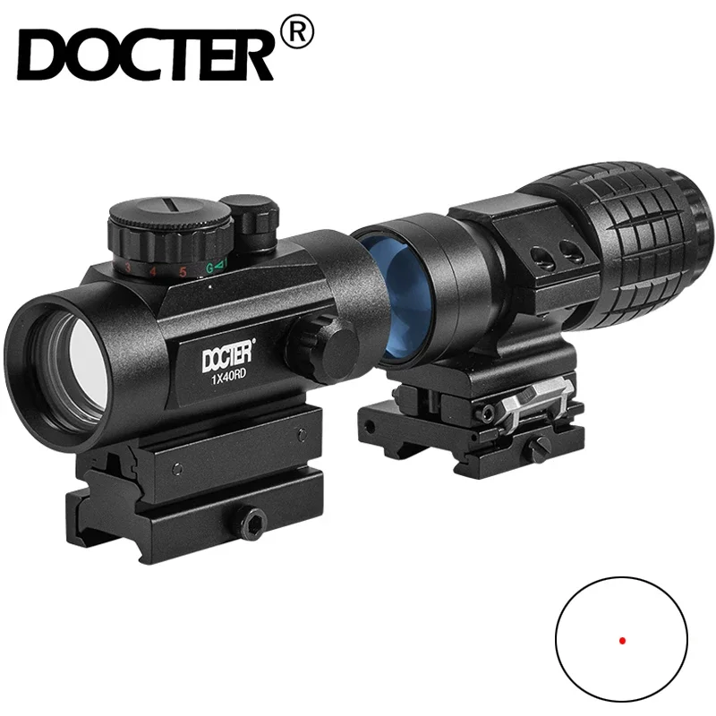 DOCTER 1X40 RED DOT 3x LUCKIVER HOLOPRACKÁ ZELENÁ DOT DOT TACTICKÁ ČERVENÁ DOT 3X Kombinácia šmrnc Lov Lov