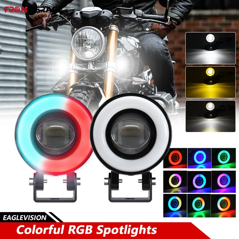 Dodatok motocykla RGB FOG Pracovná lampa Svetlomet Riadenie Super jasnejšie 12V 24 V pre 4x4 vysoké/nízko spotové príslušenstvo