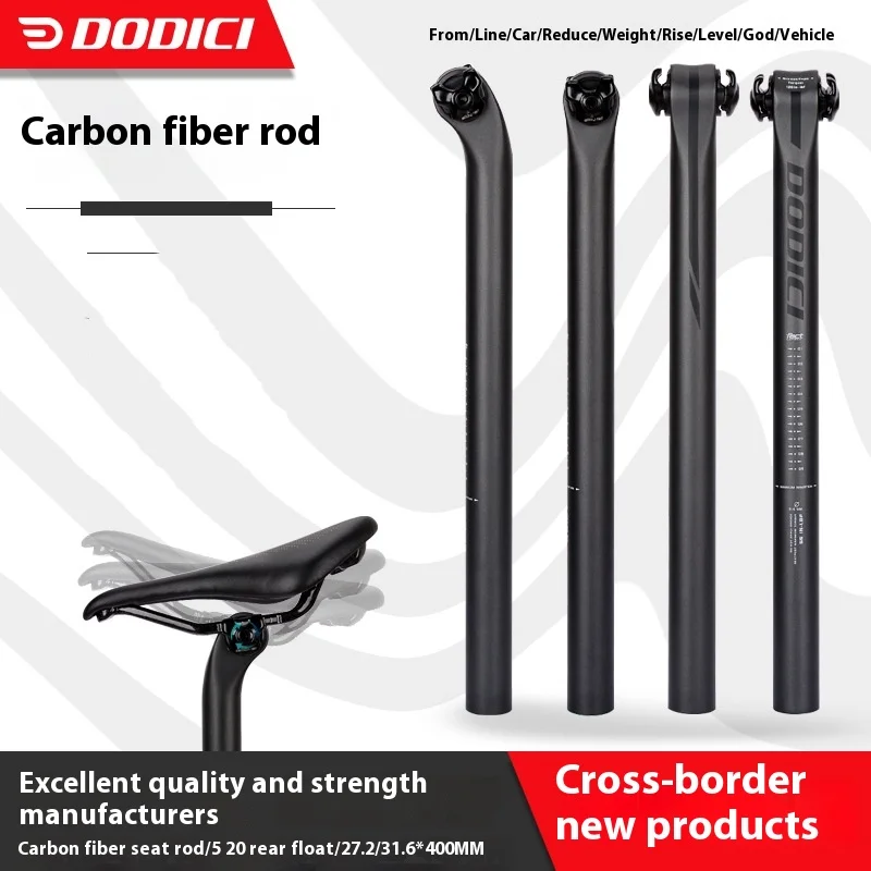 Dodici All-Fiber Fiber Road Ride Ride Bar Grey Silver Matte 5 stupňov 20 ° zadná trubica sedadla