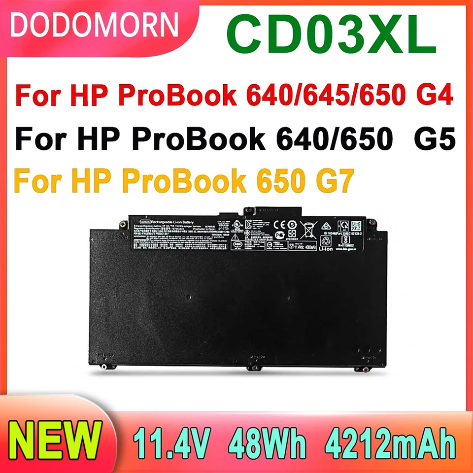 Dodomorn CD03XL laptop batéria pre HP Probook 640 645 650 G4 G5 G7 Series HSTNN-UB7K HSN-I15C 931702-171 931719-850 3ICP7/60/80