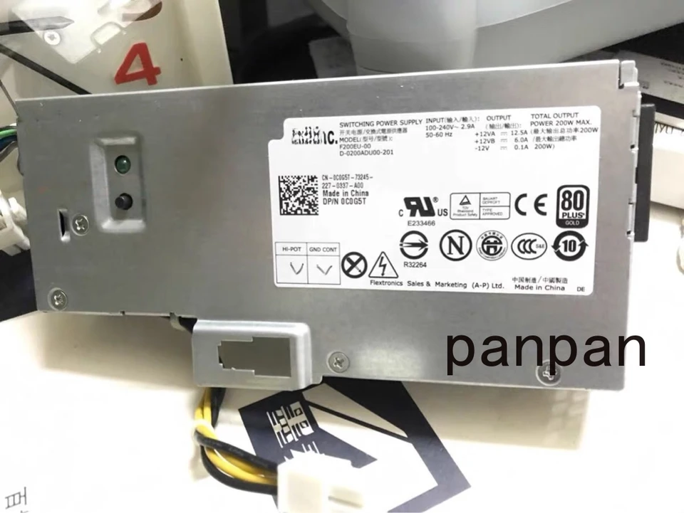 Dodávacie napájanie zdarma pre Optiplex 7010 9010 9020 780 790 990 USFF 200W L200EU-01 F200EU-02