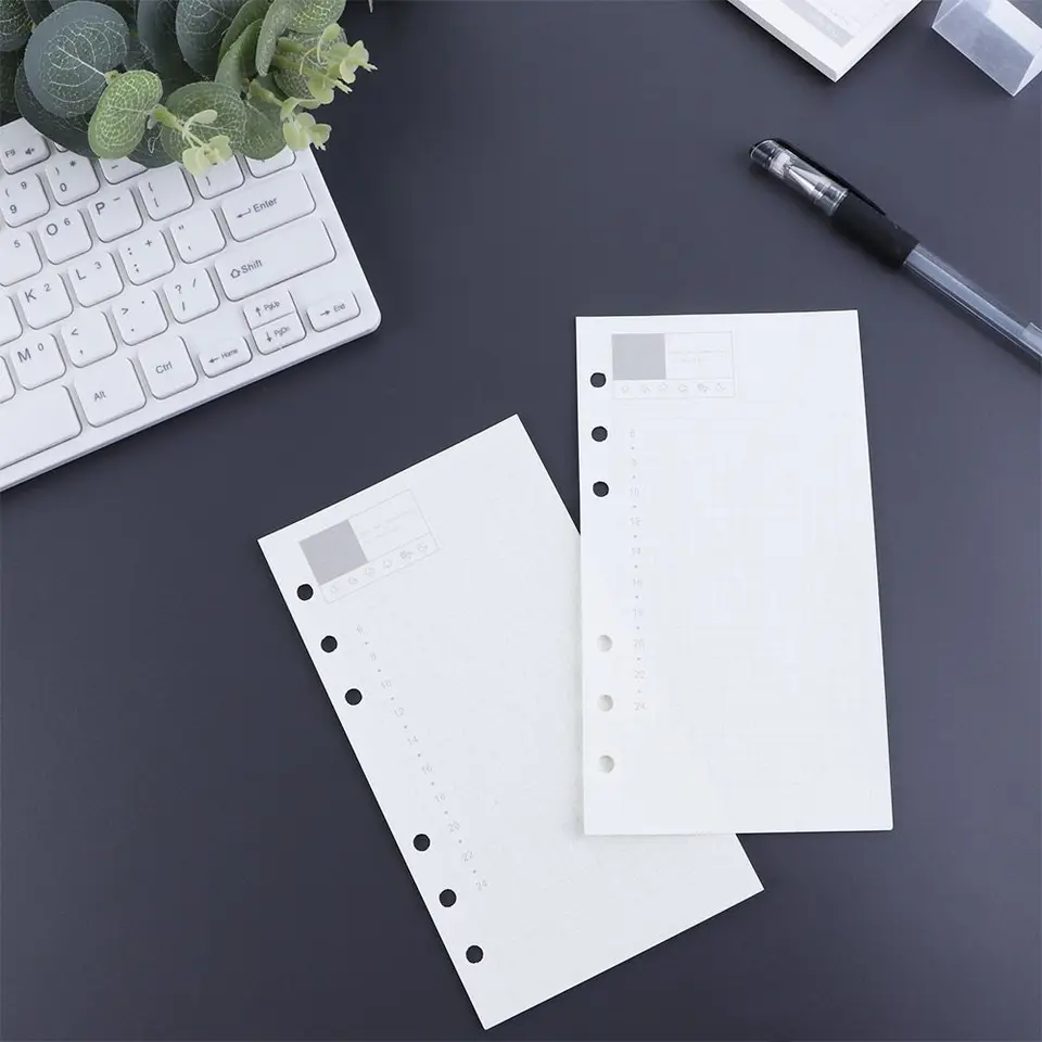 Dodávka denného plánovača Špirálové spojivo do zoznamu bodov notebook doplňujúce papierové doplňovanie spojivo vo vnútri stránky voľný list Vnútorná stránka