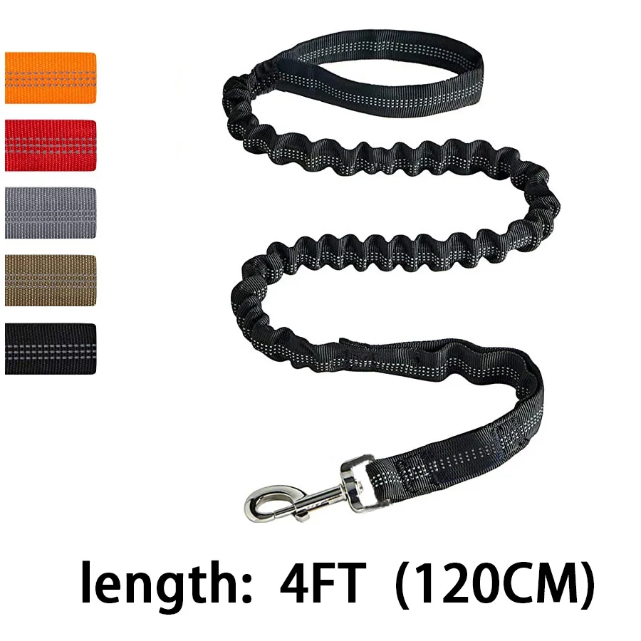 Dog Leash veľké psy, Bungee Dog Leash Highlice Duty, No Pull Dog Dish na absorbovanie nárazov, vodítko pre výcvik psov pre stredne veľkú B