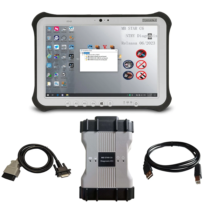 DOIP WIFI MB STAR C6 SPOLOČNOSŤ K CAN s softvérom SSD C6 Tablet FZ G1 multiplexor VCI C6 Diagnostický nástroj W206 223 167 214 177 ECT.