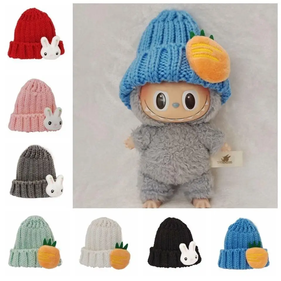 Doll Hat for Dollouse Miniature 17 cm pre labbubu farebné zápasy klobúk kawaii roztomilé bábiky Dojidlá dievčenské hračky