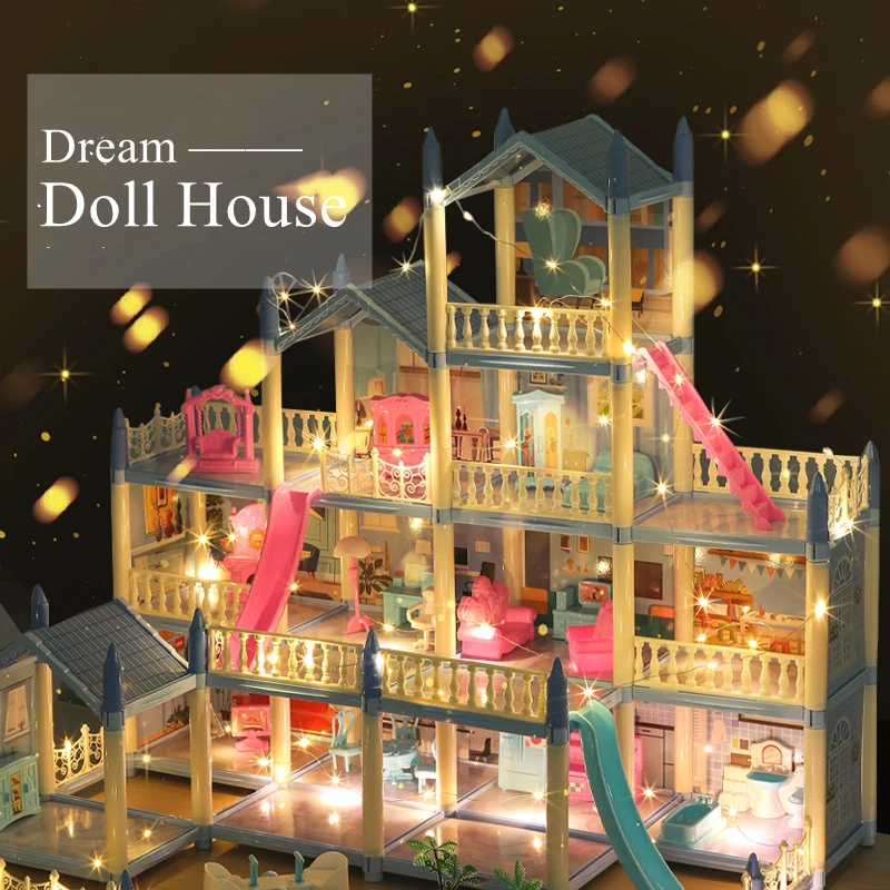 Doll House 3D Zhromaždenie DIY Miniatúrny model detský kríž
