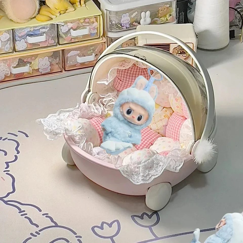 Doll Storage Box Sleepping Cradle for Labubu Space Modul Cotton Doll Sleep Cradle Sg LaBubu Singapore Exkluzívne doplnky