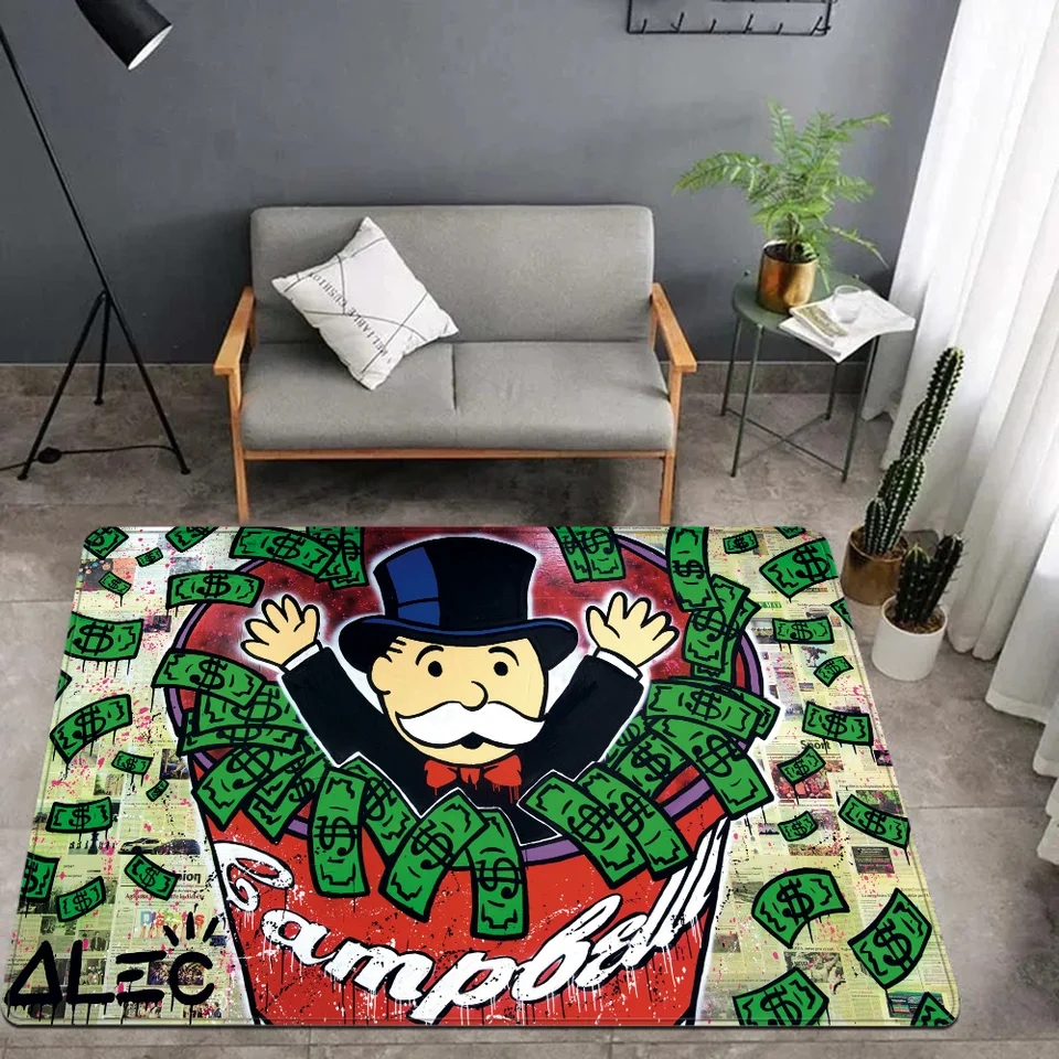 Dollar Alec Monopoly podlahová podlaha podlahová podlaha v štýle mäkká spálňa podlahová práčovňa Room Mat