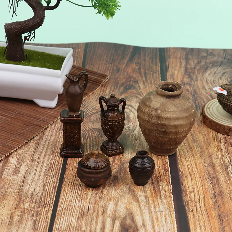 Dollhouse Miniatúrny porcelán kvetinový keramický keramický dojný dolls Domáce príslušenstvo domova dekorácia simulácia črepníkových rastlín
