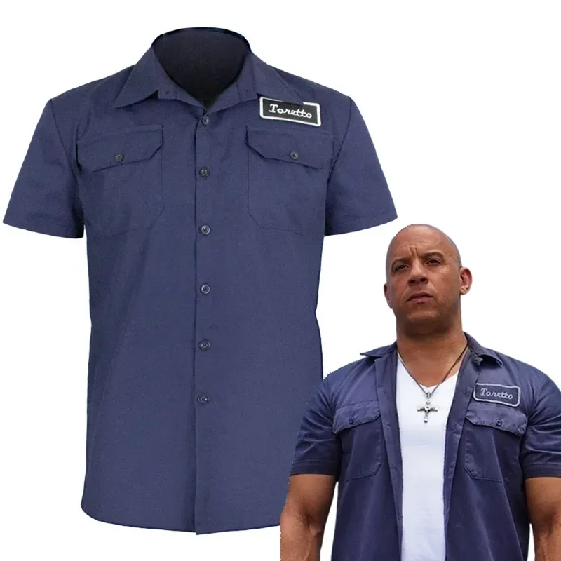 Dominic Toretto tričko Kostýmy Film Fast Furious X Role Play Kostým Workshirt Fantasy Men s krátkym rukávom letné mužy Tee Tops