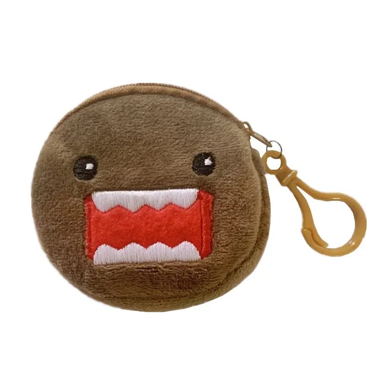 Domo Kun plyšová minca kabelka Dámske kľúče kľúče kľúča roztomilý kawaii peňaženka karikatúra anime okrúhle mince puzdro Mini Money Bag