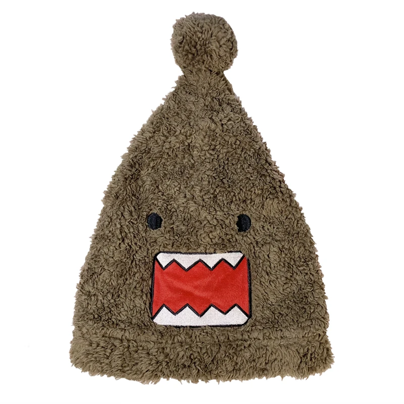 Domo Kun čiapky klobúk hnedé jahňacie kašmíru zimné klobúk pre mužov Karikatúra anime gorras čiapka