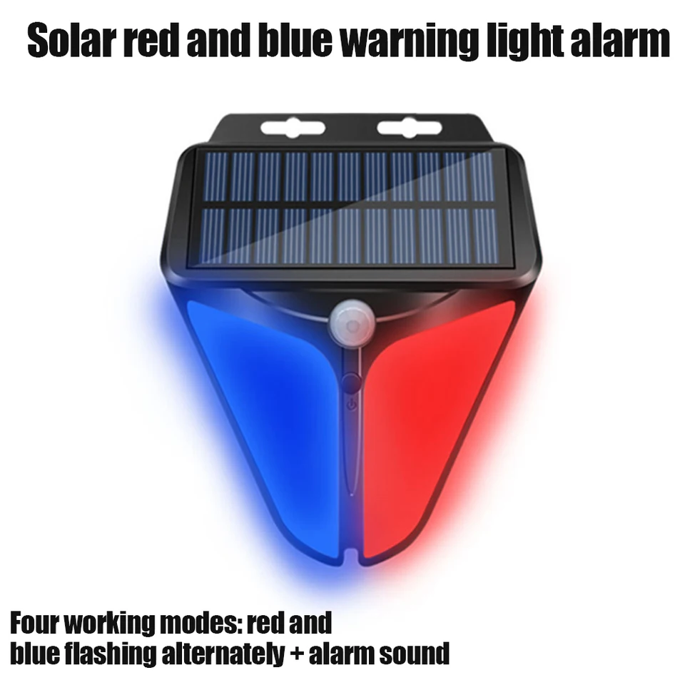 Domov alarmu Siréna Sensor domáci dvor Outdoor bezdrôtové solárne slnečné blesky Svetlo Siréna nepremokavá flash alarmová žiarovka