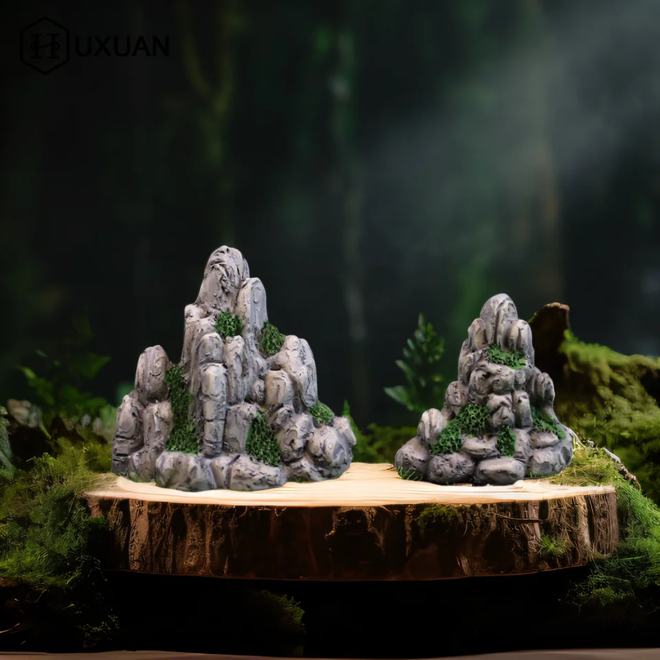 Domáca dekorácia Akvárium Rock Mini Mountain Miniatúrne falošné kamenné umelé kopce hračky bonsai ozdoby rozprávkové záhradné doplnky