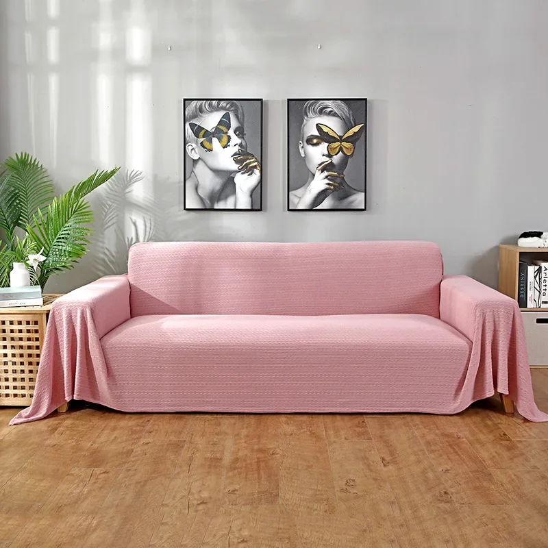 Domáca textil Pohovka pokrývajúce masívne farebné pletenie Bedspread Bed Liete Pohovka uterák prikrývka na posteľ