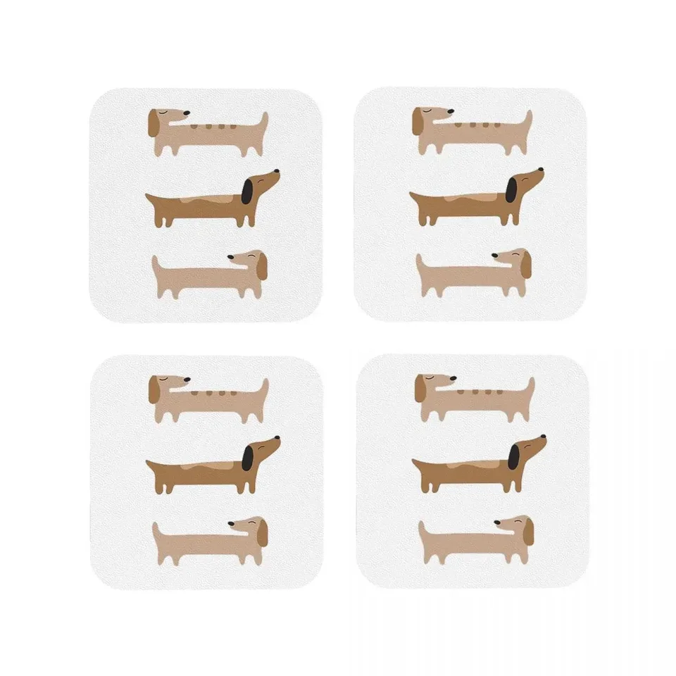 Domáce dekorácie - jazvečíky Coasters Kitchen Cascemats Non -Slip Izolačný šálka kávových rohoží pre výzdobu domáce riadové vankúšiky sada 4