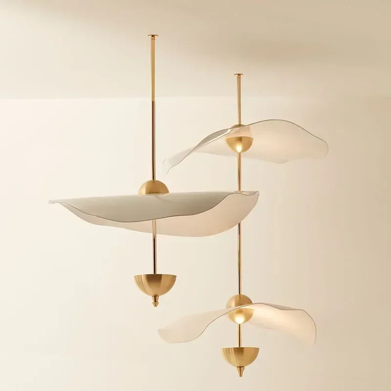 Domáce dekorácie salón lustre Nordic Art Lotus Leaf akrylová LED lampa moderná spálňa obývacia izba jedáleň prívesok ľahký lesk
