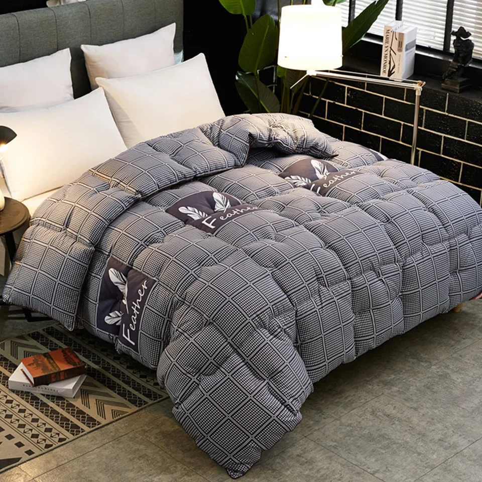 Domáce textil prešívaná prešívaná prekrývanie jediná dvojitá prikrývka Thicke Stitch Winter Warm Worter Pubsets King Queen Drave Hrot Plaid 이불