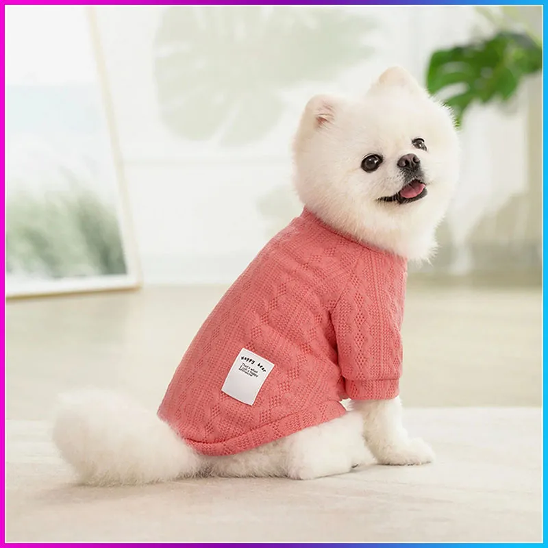 Domáce zviera teplé sveter masívne farebné psy oblečenie teplá bavlna pre šteňa malé stredné psie mikina bunda Chihuahua Teddy