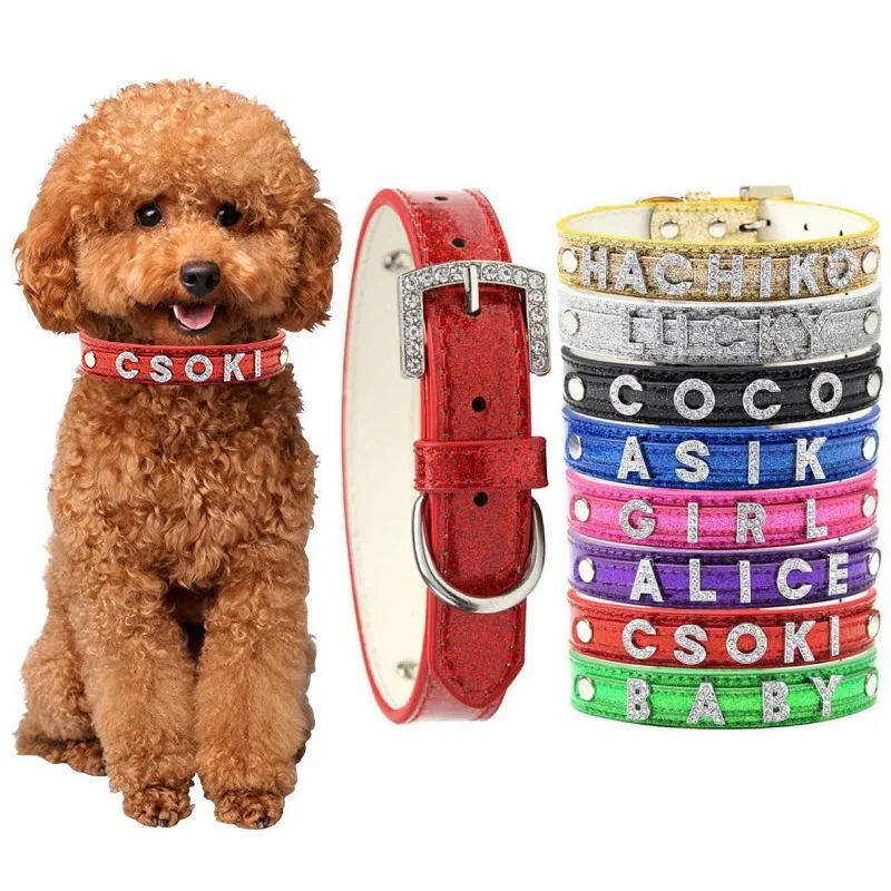 Domáce zvieratá Name Tag Dog Collar Bling Smienko