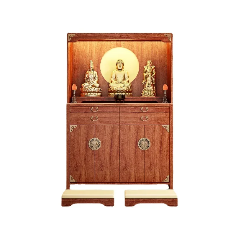 Domácnosť oltár masívne drevo Buddha svätyňa guanyin uctieva stôl Boh bohatstva kabinet oltár kabineta bodhisattva