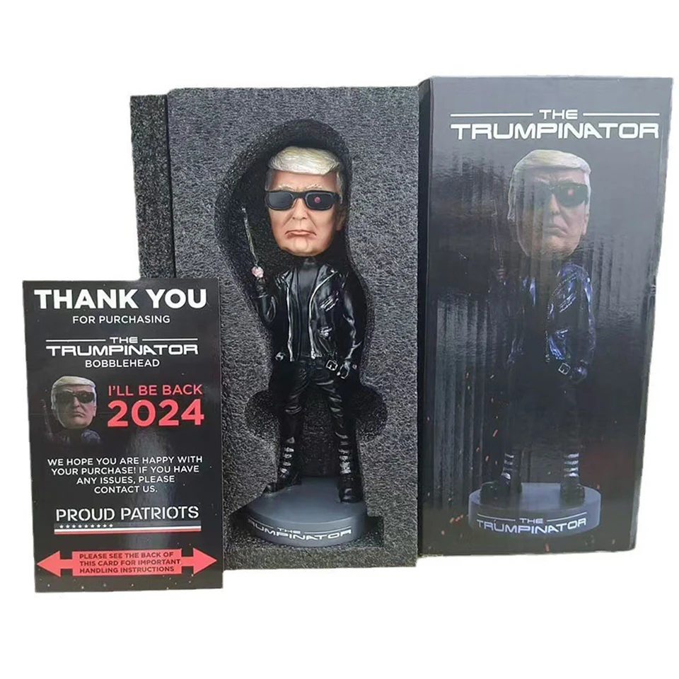 Donald Trump Bobblehead Trump Desktop Ozdob Kreatívna vtipná socha Trump Collectable Trump Socha pre vlasteneckých Američanov