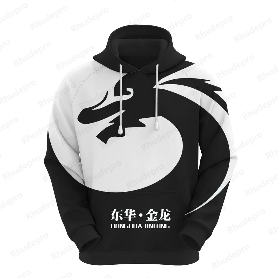 Donghua jinlong priemyselné glycines Nové 2024 Funny mikina Hot Sell TK Moletom Network hotspot čierna mikina