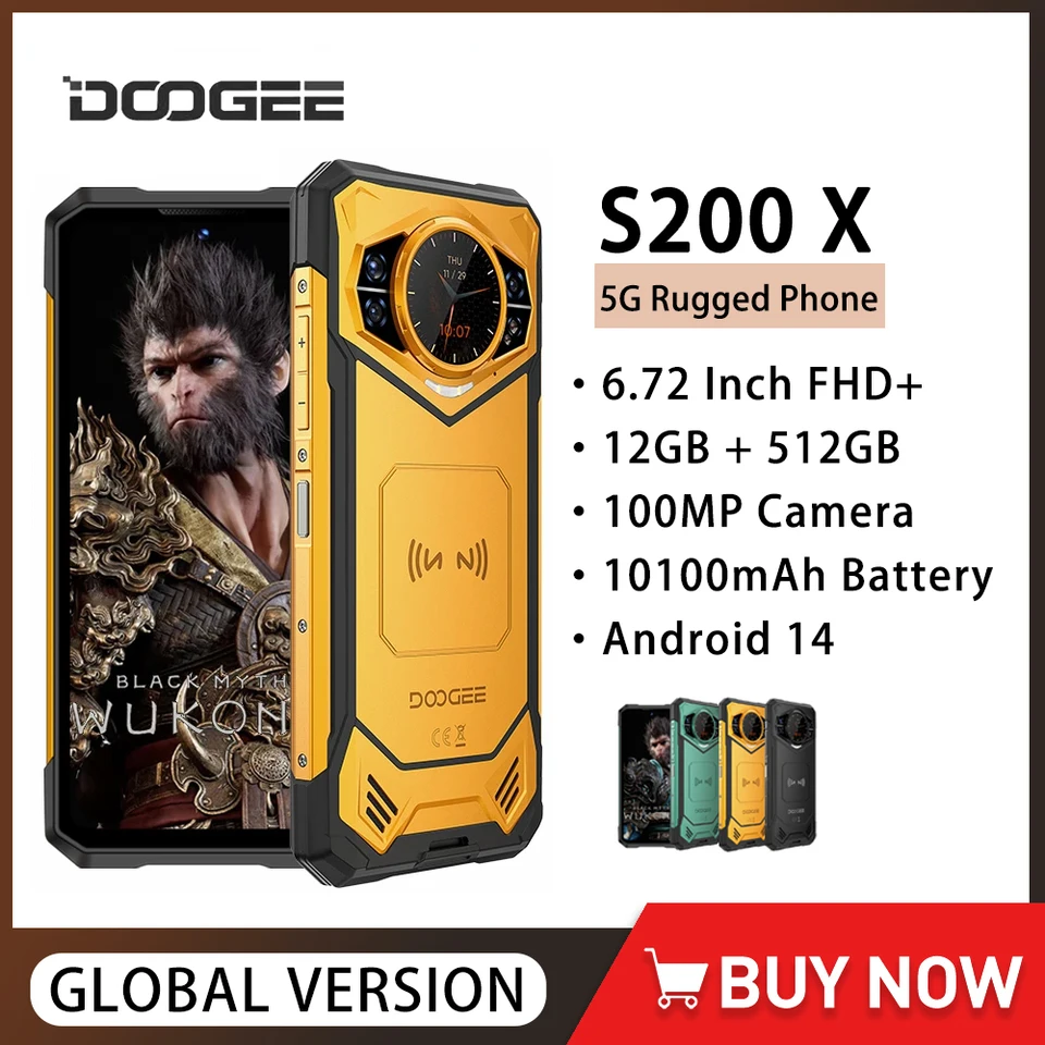 Doogee S200 X 5G Rugged Phone 12 GB 512 GB 6,7 
