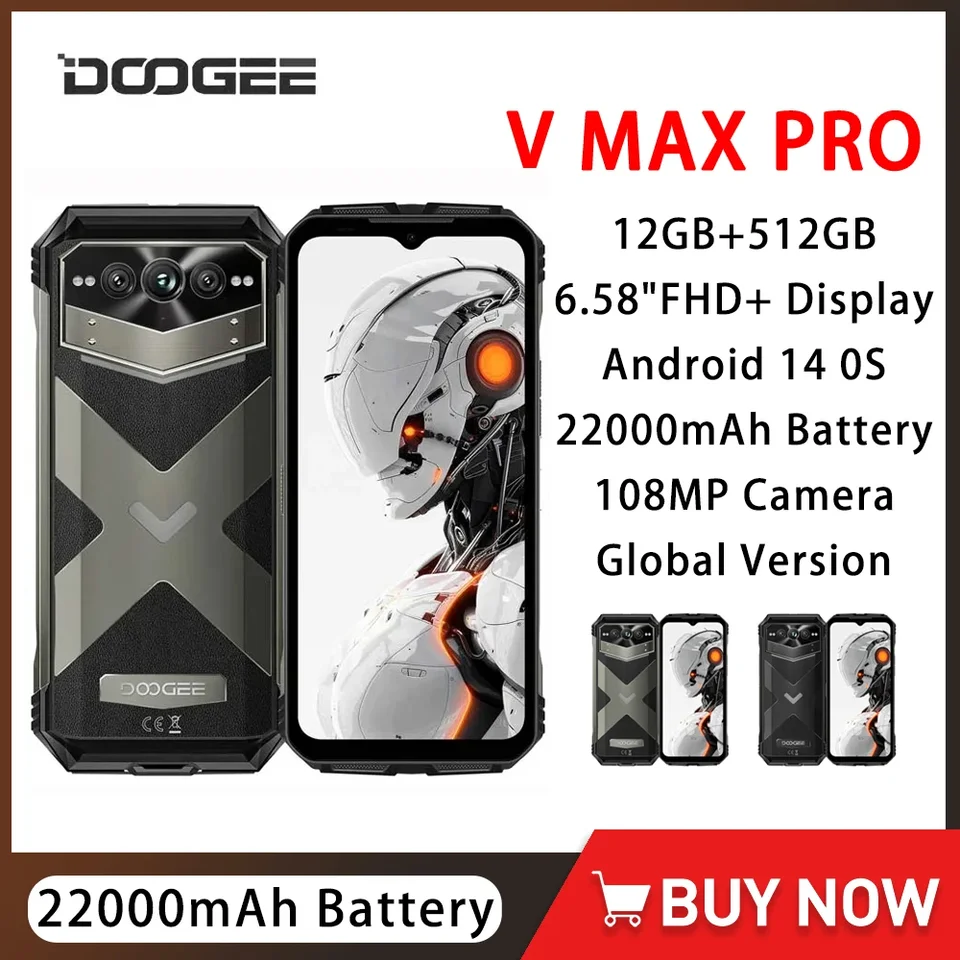 Doogee v Max Pro 5G Rugged Phone 22000MAH batéria 6,58 