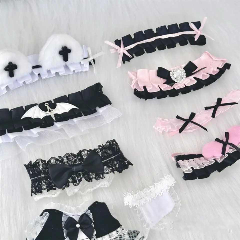 Doplnky Doll Krásne oblečenie roztomilé 10 štýlov plyšové bábiky oblečenie s dekoráciou čelenky exo idol bábiky pre 10 cm bavlní